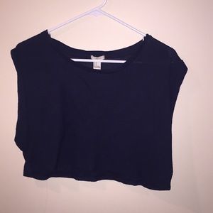 Dark blue crop top